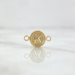 Herraje Letra K 0.4gr / 1.3cm / Circulo Mate Oro Amarillo 18K