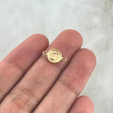 Herraje Letra J 0.35gr / 1.2cm / Circulo Mate Oro Amarillo