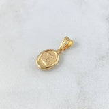 Dije Letra L 0.45gr / 2cm / Ovalada Texturizada Oro Amarillo
