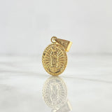 Dije Virgen Guadalupe 0.8gr / 2.2cm / Troquelado - Cargador Liso Oro Amarillo