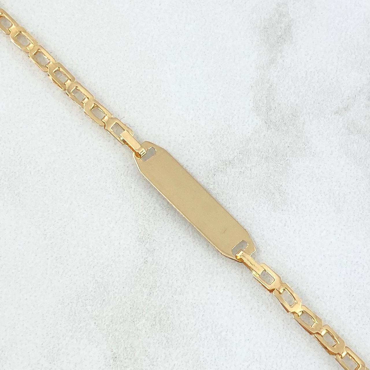 Pulso Pluribroche 1.85gr / 15cm / 2.5mm Placa Lisa Oro Amarillo