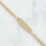 Pulso Pluribroche 1.85gr / 15cm / 2.5mm Placa Lisa Oro Amarillo
