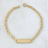 Pulso Pluribroche 1.85gr / 15cm / 2.5mm Placa Lisa Oro Amarillo