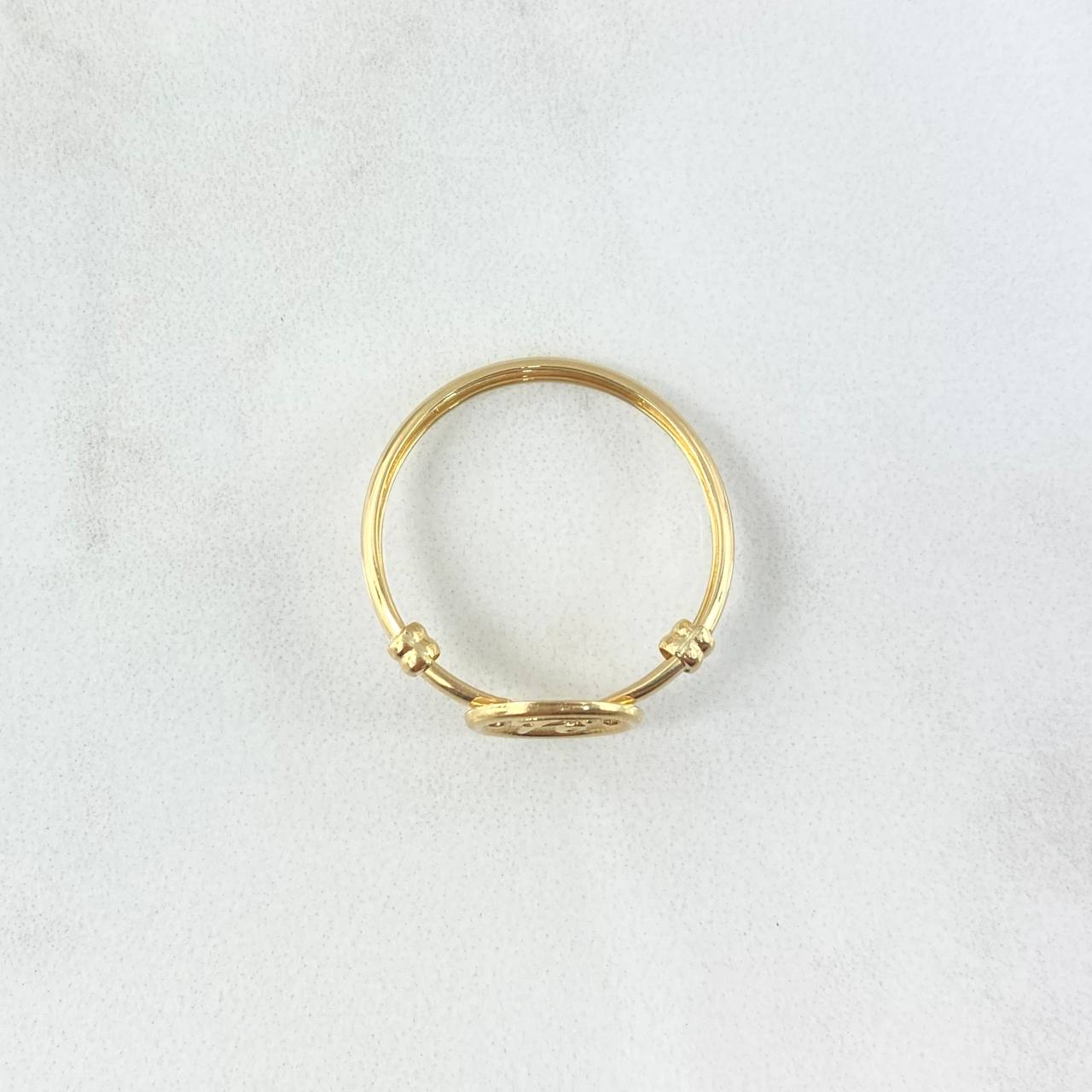Anillo Sello FE 1.4gr / T8 1/2 / Nudo Liso Oro Amarillo *