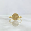 Anillo Sello Fe 1.45gr / T8 3/4 / Nudo Liso Oro Amarillo 18K