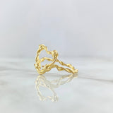 Anillo Corazón Alambrado 4.1gr / T7 / Oro Amarillo *