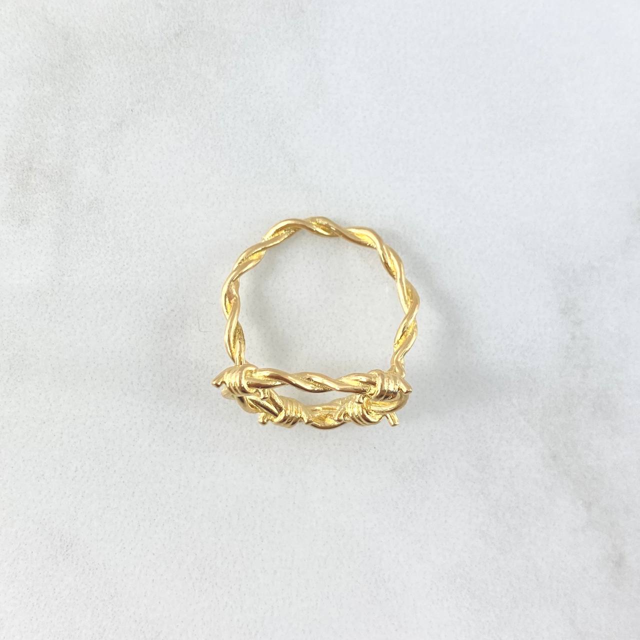 Anillo Corazón Alambrado 4.1gr / T7 / Oro Amarillo *