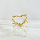 Anillo Corazón Alambrado 4.1gr / T7 / Oro Amarillo *