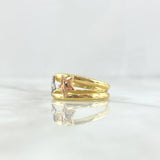 Anillo Doble Linea Estrellas 2.05gr / T9 / Lisas Tres Oros *
