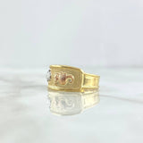 Anillo Sello Caballito de Mar Doble 1.8gr / T9 / Texturizado Tres Oros ©