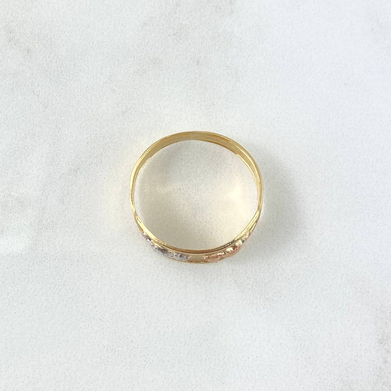 Anillo Sello Caballito de Mar Doble 1.8gr / T9 / Texturizado Tres Oros ©