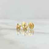 Topos Estrella 0.5gr / 5mm Diamantada Oro Amarillo 18K ©