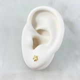 Topos Estrella 0.5gr / 5mm Diamantada Oro Amarillo 18K ©