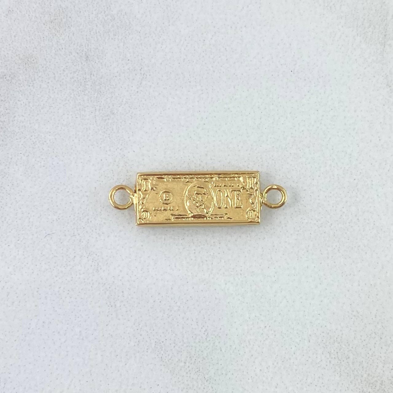 Herraje Dólar 0.55gr / 2cm / Troquelado Oro Amarillo 18K ©