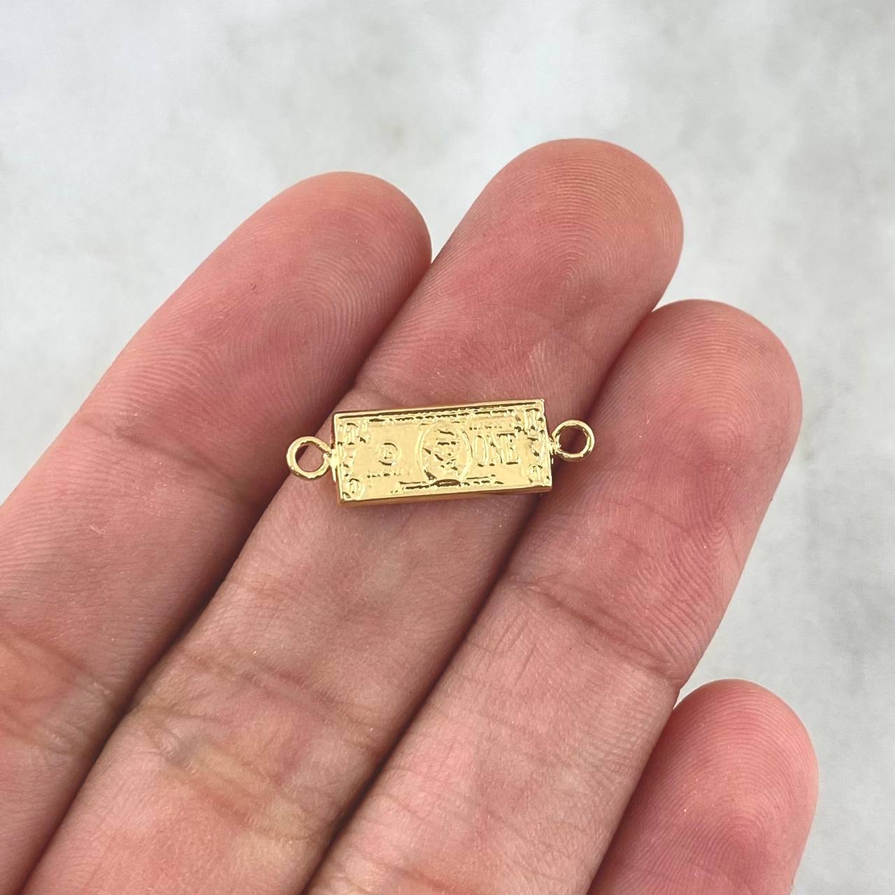 Herraje Dólar 0.55gr / 2cm / Troquelado Oro Amarillo 18K ©