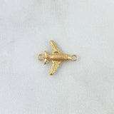 Herraje Avión 0.5gr / 1.5cm - 1.7cm / Liso - Mate Oro Amarillo 18K