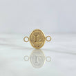 Herraje Letra L 0.4gr / 1.6cm / Ovalado Texturizado Oro Amarillo 18K