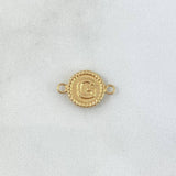 Herraje Letra G 0.45gr / 1.5cm / Circulo Bordeado Oro Amarillo 18K