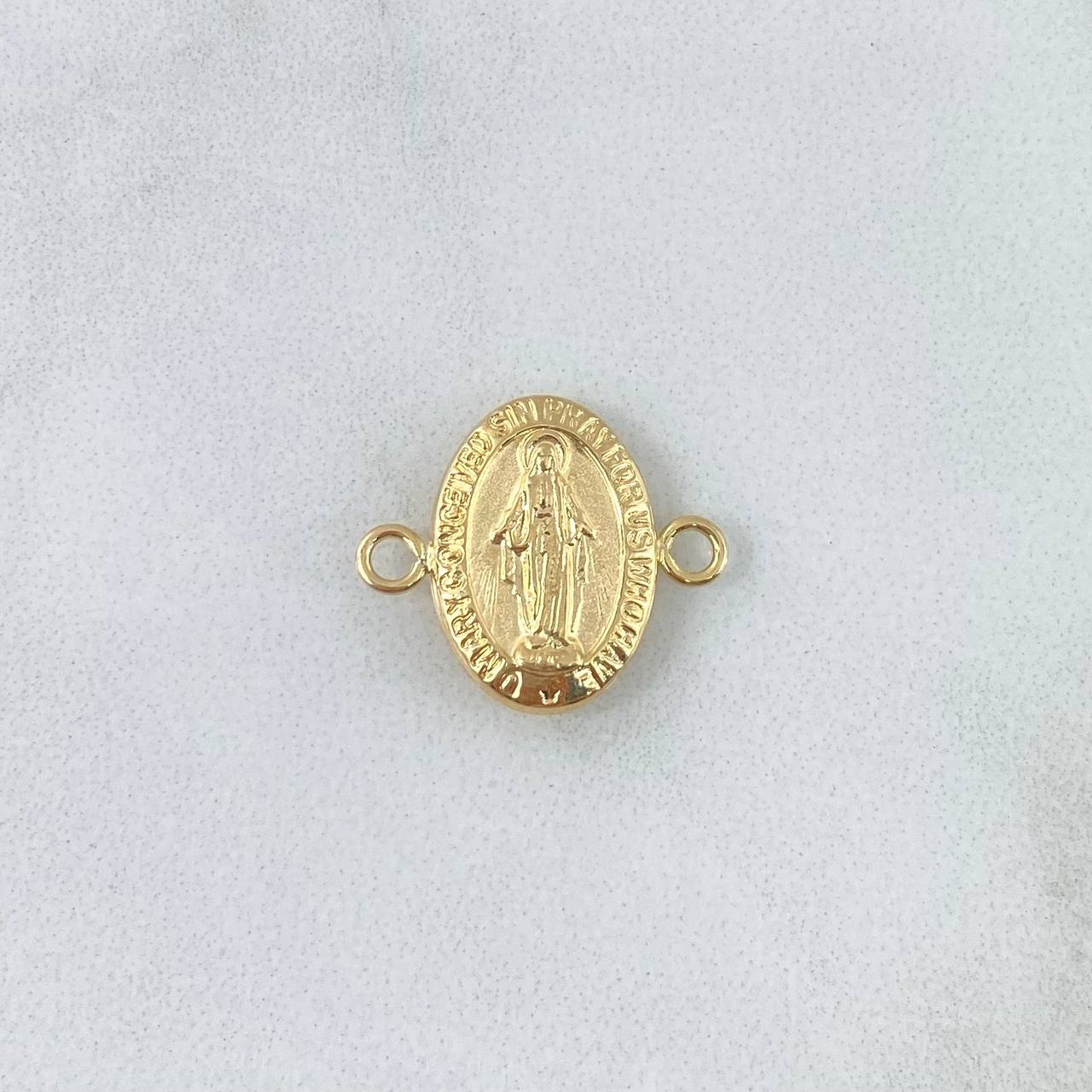 Herraje Virgen Milagrosa 0.8gr / 1.7cm / Mate - Lisa Oro Amarillo 18K