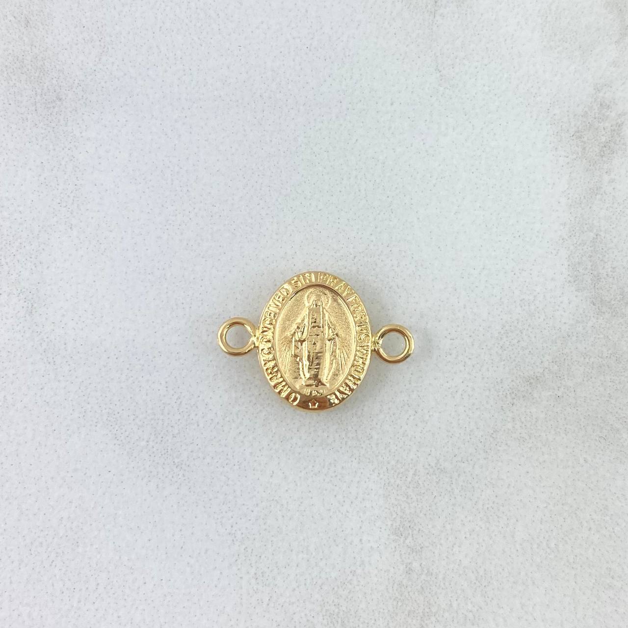 Herraje Virgen Milagrosa 0.6gr / 1.6cm / Troquelado Oro Amarillo