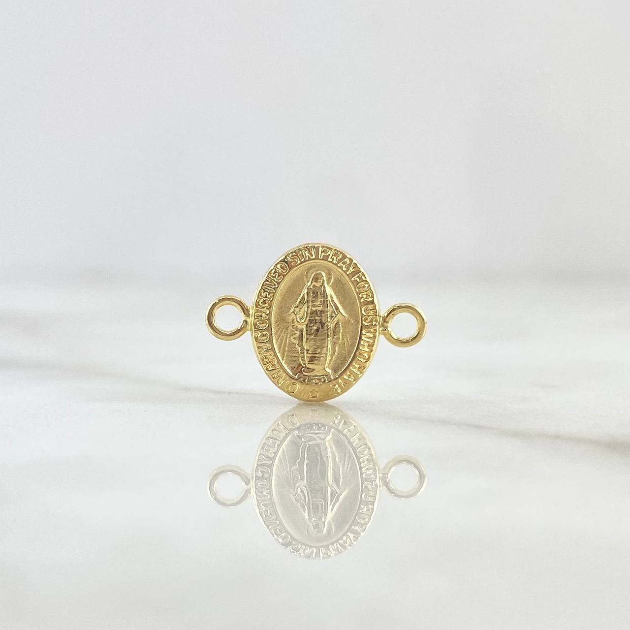 Herraje Virgen Milagrosa 0.6gr / 1.6cm / Troquelado Oro Amarillo