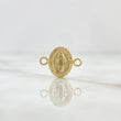 Herraje Virgen Milagrosa 0.6gr / 1.6cm / Troquelado Oro Amarillo