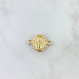 Herraje Virgen Milagrosa 0.6gr / 1.6cm / Troquelado Oro Amarillo