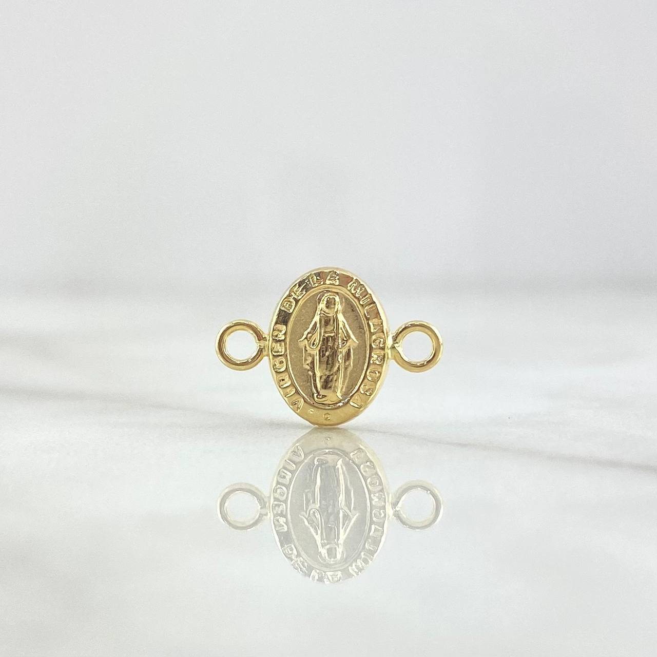 Herraje Virgen Milagrosa 0.5gr / 1.4cm / Mate - Lisa Oro Amarillo 18K
