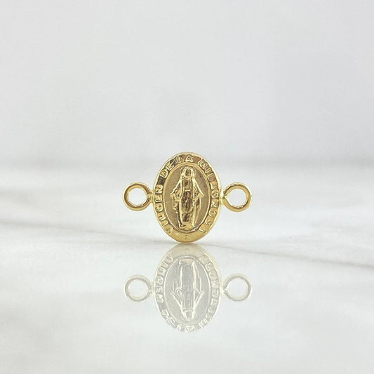 Herraje Virgen Milagrosa 0.5gr / 1.4cm / Mate - Lisa Oro Amarillo 18K