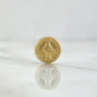 Herraje Virgen Milagrosa 0.6gr / 1cm / Tambor Mate Oro Amarillo 18K