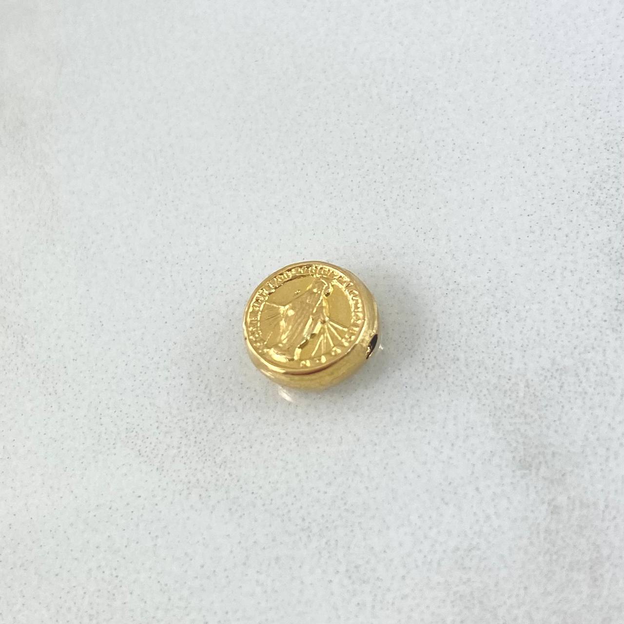 Herraje Virgen Milagrosa 0.45gr / 0.8cm / Tambor Oro Amarillo