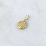Dije Letra L 0.45gr / 1.6cm / Circulo Texturizado Oro Amarillo 18K ©