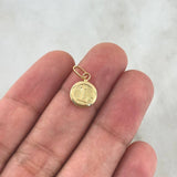 Dije Letra L 0.45gr / 1.6cm / Circulo Texturizado Oro Amarillo 18K ©