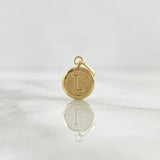 Dije Letra L 0.45gr / 1.6cm / Circulo Texturizado Oro Amarillo 18K ©