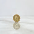 Herraje San Miguel Arcangel 0.5gr / 1cm / Tambor Mate Oro Amarillo 18K