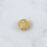 Herraje San Miguel Arcangel 0.5gr / 1cm / Tambor Mate Oro Amarillo 18K