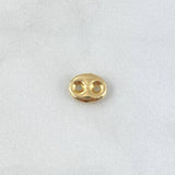 Herraje Eslabon GC 0.3gr / 1cm / Liso Oro Amarillo 18K