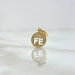 Dije FE 0.55gr / 1.4cm / Circon Blanco Oro Amarillo
