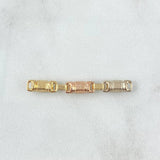 Herraje Retazo Rustico Barril Texturizado 0.75gr / 3.6cm / Tres Oros 18K