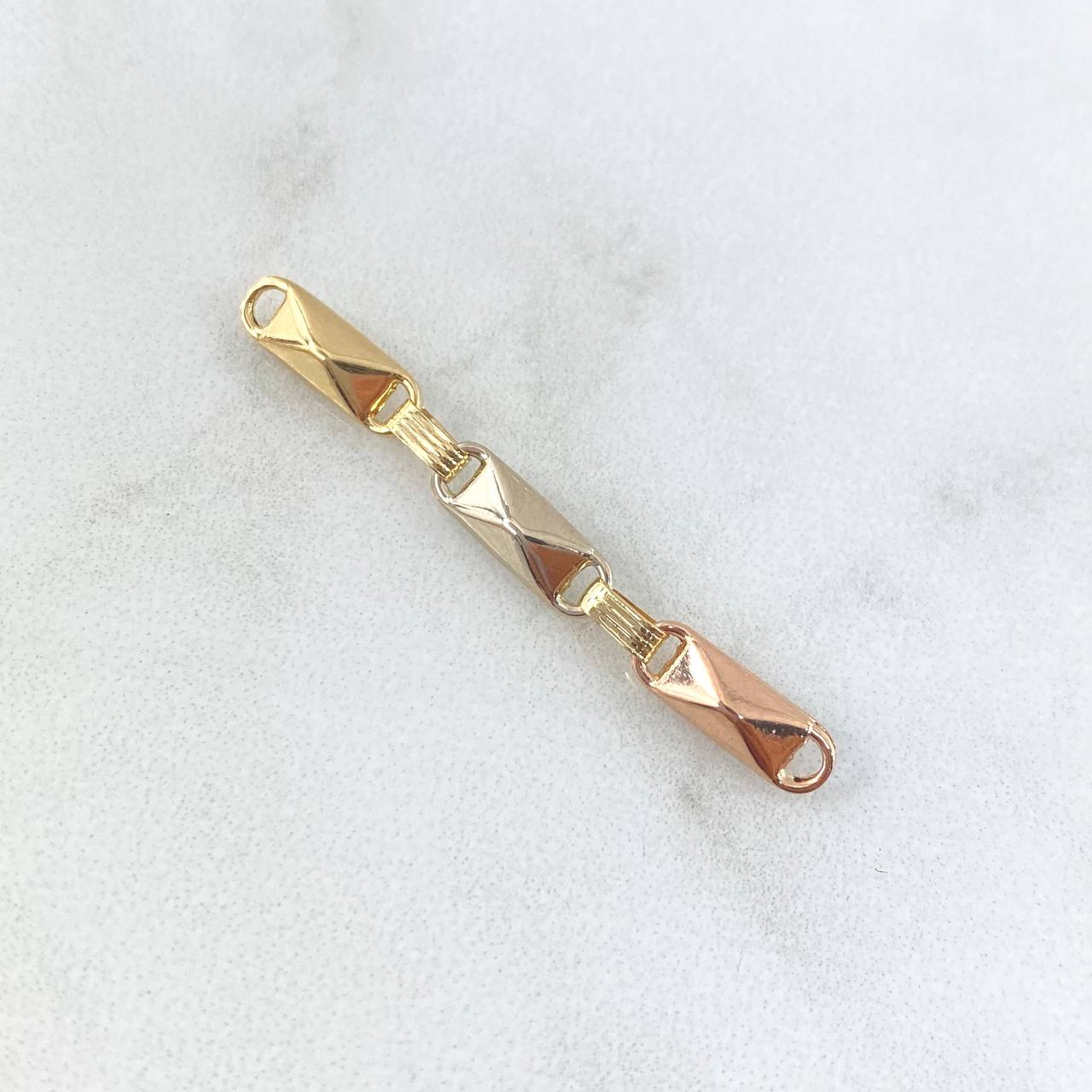 Herraje Retazo Rustico Adige Cruzado 0.75gr / 3.6cm / Tres Oros 18K