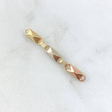 Herraje Retazo Rustico Adige Cruzado 0.75gr / 3.6cm / Tres Oros 18K