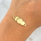 Herraje Placa Nube Divino Niño 0.6gr / 2.2cm / Oro 18K