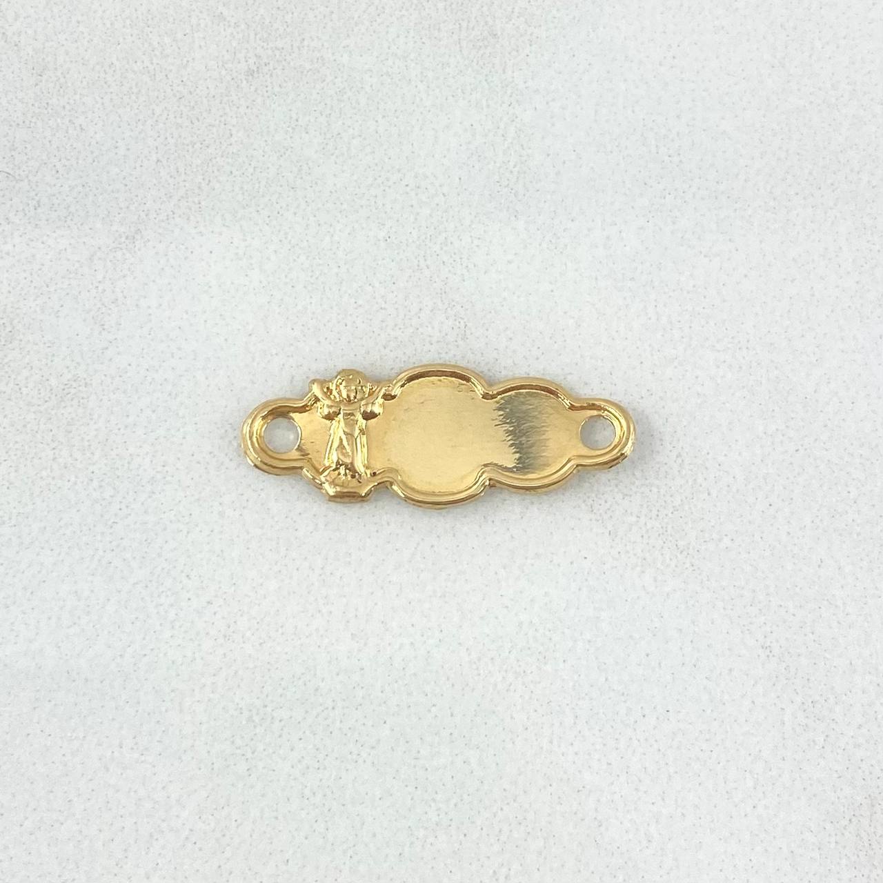 Herraje Placa Nube Divino Niño 0.6gr / 2.2cm / Oro 18K
