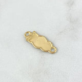 Herraje Placa Nube 0.55gr / 2.2cm / Virgen Milagrosa Silueta Oro Amarillo 18K