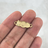Herraje Placa Nube 0.55gr / 2.2cm / Virgen Milagrosa Silueta Oro Amarillo 18K