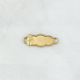 Herraje Placa Nube 0.55gr / 2.2cm / Virgen Milagrosa Silueta Oro Amarillo 18K