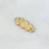 Herraje Placa Nube 0.55gr / 2.2cm / Virgen Milagrosa Ovalada Oro Amarillo 18K