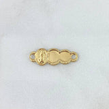Herraje Placa Nube 0.55gr / 2.2cm / Virgen Milagrosa Ovalada Oro Amarillo 18K