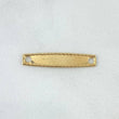 Herraje Placa Rectangular Curva 0.45gr / 2.5cm / Trenzada Oro Amarillo 18K