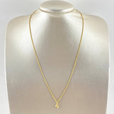 Cadena Lazo 1gr / 50cm / 1.2mm + Dije Delfin Mate 0.25gr / 1.4cm / Troquelado Cargador Bordeado Oro Amarillo (Oferta)